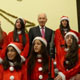 President Peres raises a toast to the Christmas Season